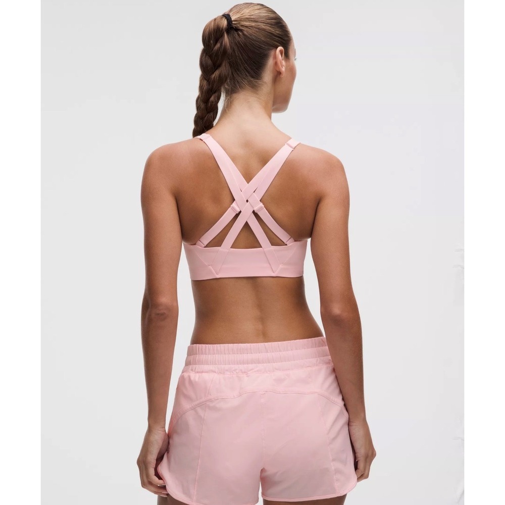 Lululemon Energy High Support Sports Bra Pink Athleisure Hiking Yoga 34D